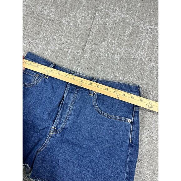 Everlane Button Fly Cheeky Cut Off Short Womens Size 30 Med Wash - Picture 4 of 9